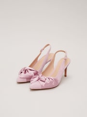 Phase Eight Pink Twist Front Slingback Shoes - Image 3 of 8