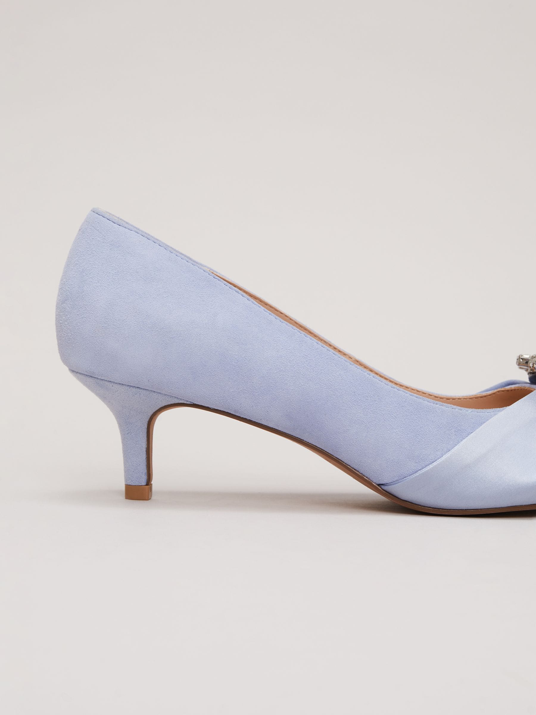 Buy Phase Eight Blue Embellished Kitten Heel Shoes from Next Ireland