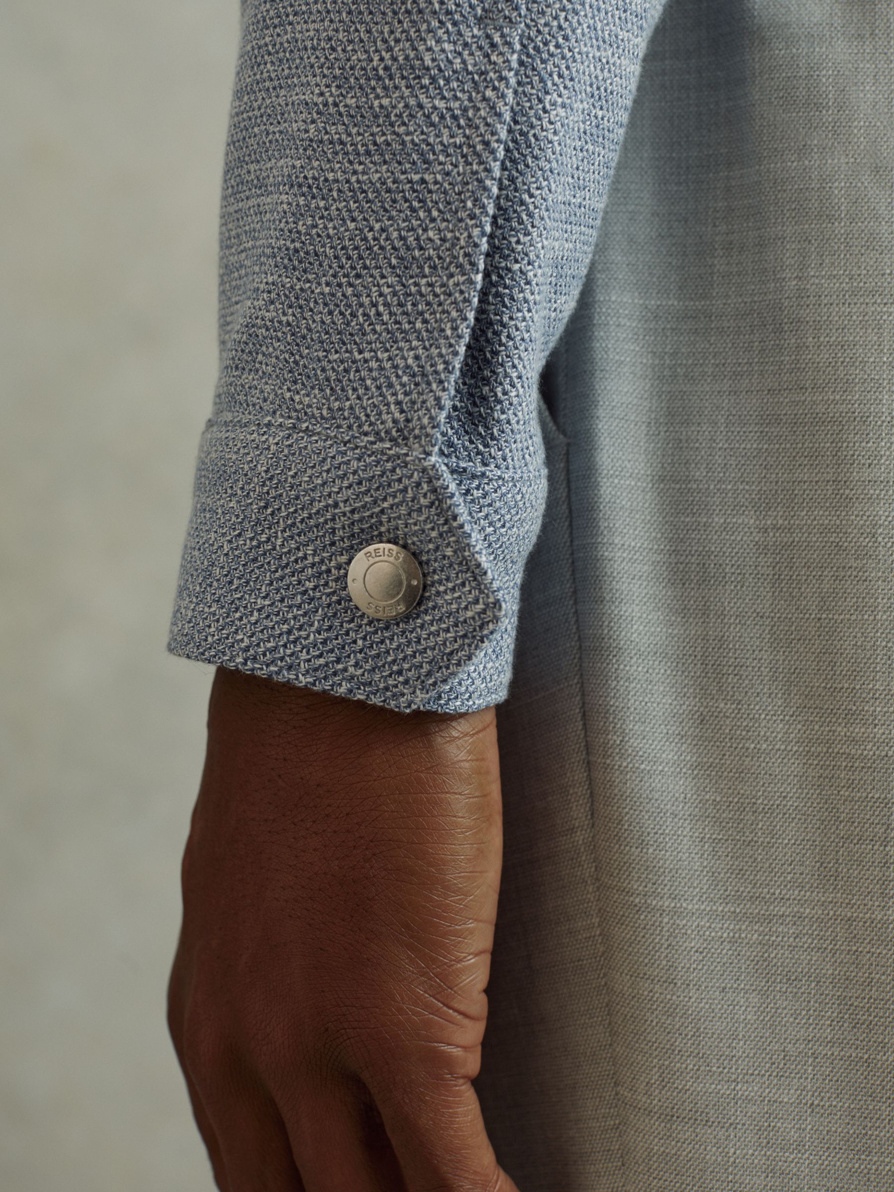 Buy Reiss Soft Blue Lenzi Hopsack Blouson Jacket from Next USA