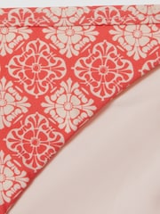Reiss Cream/Coral Kallie Printed Side Tie Bikini Bottoms - Image 5 of 5