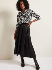 Phase Eight Black Abstract Era Bow Blouse - Image 3 of 8