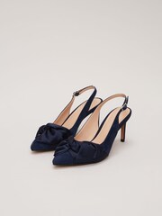 Phase Eight Blue Twist Front Slingback Shoes - Image 6 of 7