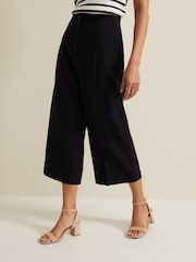 Phase Eight Blue Petite Aubrielle Clean Crepe Culottes - Image 1 of 6