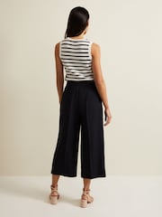 Phase Eight Blue Petite Aubrielle Clean Crepe Culottes - Image 3 of 6