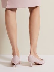 Phase Eight Pink Bow Kitten Heel Shoes - Image 2 of 7