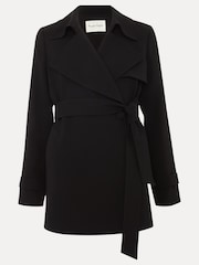 Phase Eight Black Drapey Longline Demi Coat - Image 1 of 1