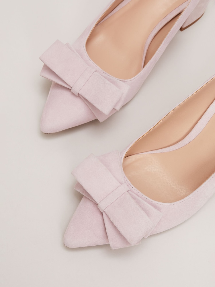 Buy Phase Eight Pink Bow Front Block Heel Shoes from the Next UK