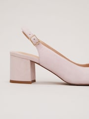 Phase Eight Pink Bow Front Block Heel Shoes - Image 7 of 7
