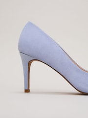 Phase Eight Blue Satin Twist Peep Toe Shoes - Image 5 of 9