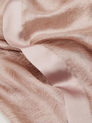Phase Eight Pink Satin Trim Scarf - Image 3 of 5
