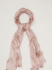 Phase Eight Pink Satin Trim Scarf - Image 5 of 5