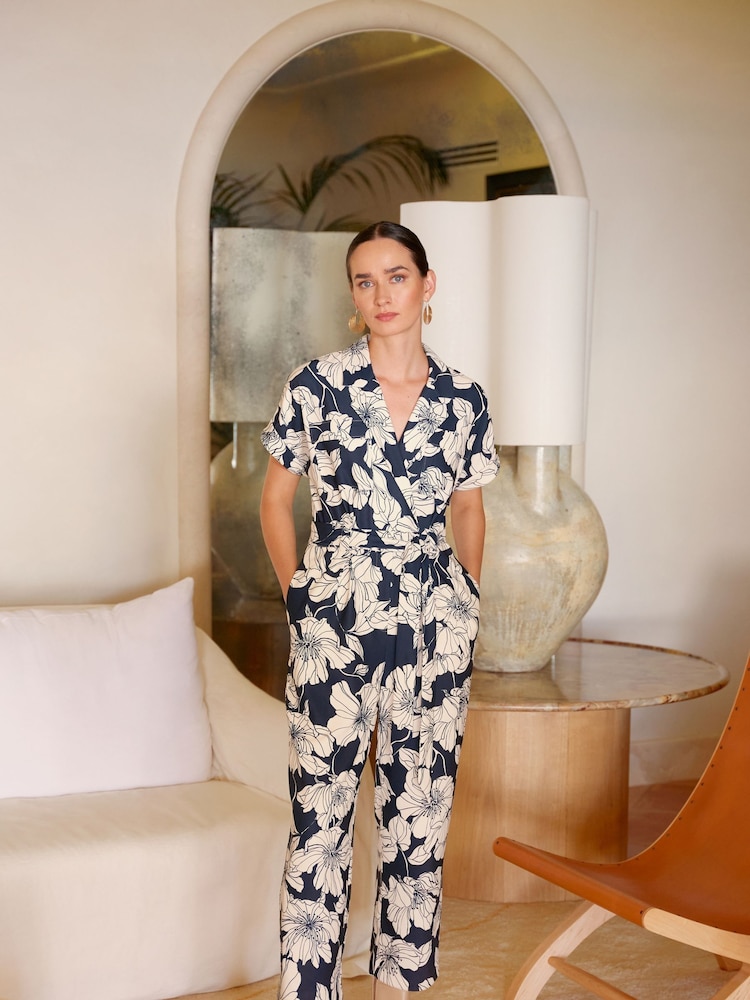 Phase Eight Black Floral Constance Jumpsuit - Image 1 of 8