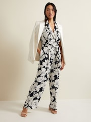 Phase Eight Black Floral Constance Jumpsuit - Image 5 of 8