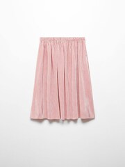 Mango Pink Pleated Metallic Skirt - Image 3 of 4