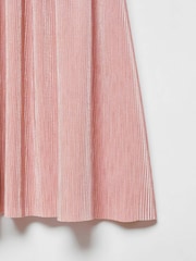 Mango Pink Pleated Metallic Skirt - Image 4 of 4