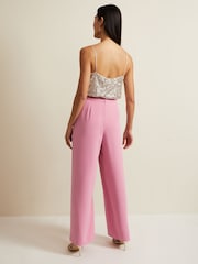 Phase Eight Pink Elandra Wide Leg Trousers - Image 2 of 7
