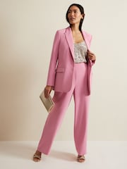 Phase Eight Pink Elandra Wide Leg Trousers - Image 5 of 7