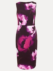 Phase Eight Black Printed Christie Scuba Midi Dress - Image 5 of 5