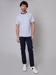 Threadbare Navy Regular Fit Chino Trousers with Stretch - Image 3 of 4