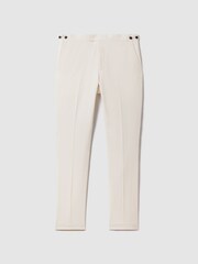 Reiss Off White Heat Linen Blend Adjuster Slim Fit Trousers - Image 2 of 6