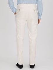 Reiss Off White Heat Linen Blend Adjuster Slim Fit Trousers - Image 5 of 6