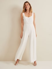 Phase Eight Cream Mariposa Lace Jumpsuit - Image 1 of 7