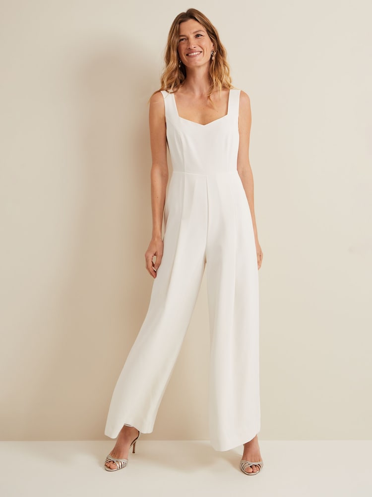 Phase Eight Cream Mariposa Lace Jumpsuit - Image 1 of 7