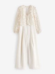 Phase Eight Cream Mariposa Lace Jumpsuit - Image 7 of 7
