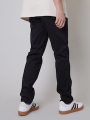 Threadbare Black Regular Fit Chino Trousers with Stretch - Image 2 of 3