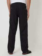 Threadbare Black Linen Blend Trousers - Image 2 of 4
