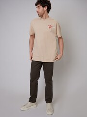 Threadbare Dark Brown Regular Fit Chino Trousers with Stretch - Image 3 of 4