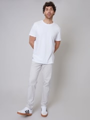 Threadbare Light Grey Regular Fit Chino Trousers with Stretch - Image 5 of 5