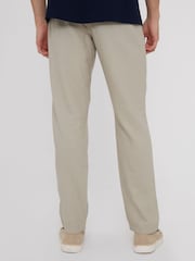 Threadbare Light Stone Linen Blend Drawcord Trousers - Image 2 of 4