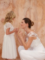 Weiß - Phase Eight Jasmin-Kleid aus Tüll und ausgestellter Passform - Bild 2 von 9