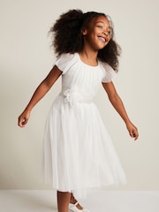 Weiß - Phase Eight Jasmin-Kleid aus Tüll und ausgestellter Passform - Bild 3 von 9
