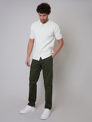 Threadbare Khaki Regular Fit Chino Trousers with Stretch - Image 3 of 4