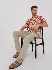 Threadbare Ecru Linen Blend Trousers - Image 3 of 5