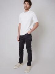 Threadbare Black Cotton Slim Fit 5 Pocket Chino Trousers With Stretch - Image 3 of 4