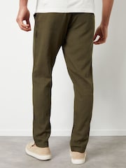 Threadbare Khaki Linen Blend Trousers - Image 2 of 4