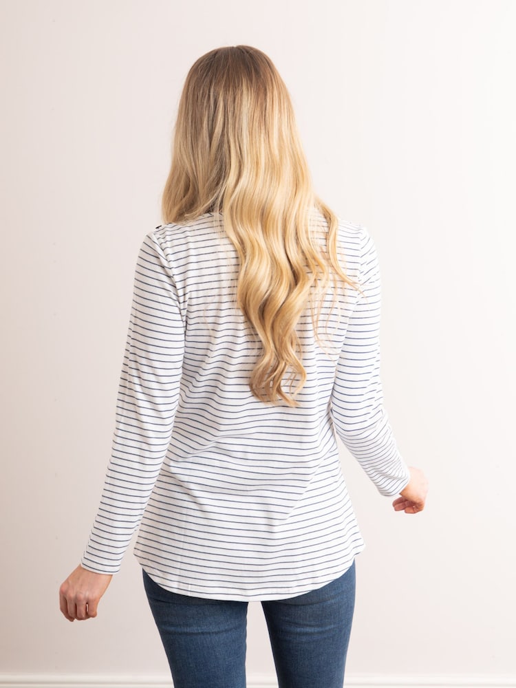 Lakeland Leather Blue Billie-Jo Striped Breton Top - Image 2 of 4
