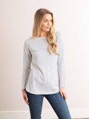Lakeland Leather Blue Billie-Jo Striped Breton Top - Image 3 of 4