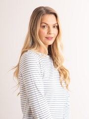 Lakeland Leather Blue Billie-Jo Striped Breton Top - Image 4 of 4