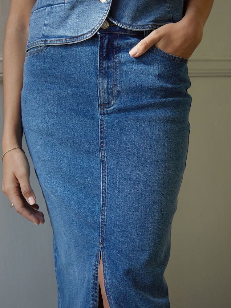 mittlere Waschung - Threadbare Denim-Maxirock - Bild 6 von 6