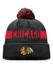 adidas Black NHL Chicago Blackhawks Fundamental Bobble Hat - Image 1 of 2