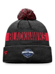 adidas Black NHL Chicago Blackhawks Fundamental Bobble Hat - Image 2 of 2