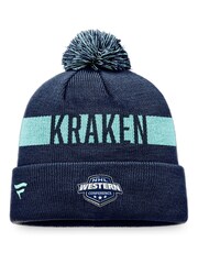 Fanatics Blue NHL Seattle Kraken Fundamental Winter Bobble Hat - Image 2 of 2