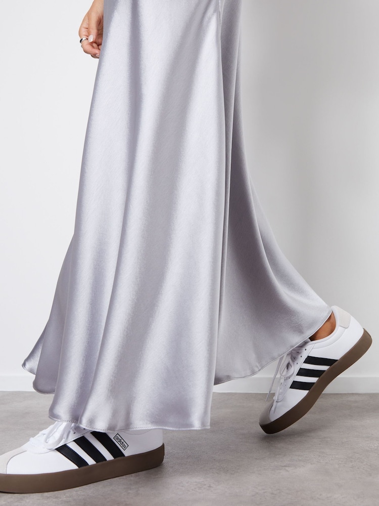 Threadbare Silver Maxi Satin Slip Skirt - Image 5 of 5