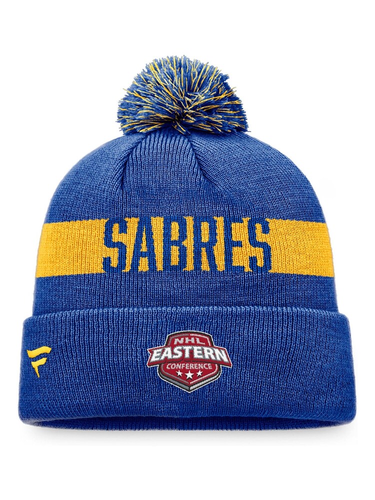 Fanatics Blue NHL Buffalo Sabres Fundamental Beanie Cuff with Pom - Image 1 of 2