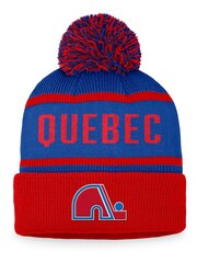 Fanatics Blue NHL Quebec Nordiques Heritage Bobble Hat - Image 1 of 2