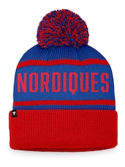 Fanatics Blue NHL Quebec Nordiques Heritage Bobble Hat - Image 2 of 2